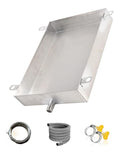 Bac egouttement universel climatiseur portable acier inoxydable 50x45cm oreilles