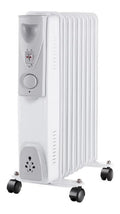 Radiateur bain d'huile 9 elements 2000W thermostat reglable mobile
