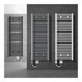 Seche-serviettes electrique droit 600 x 1500 mm 1200 W