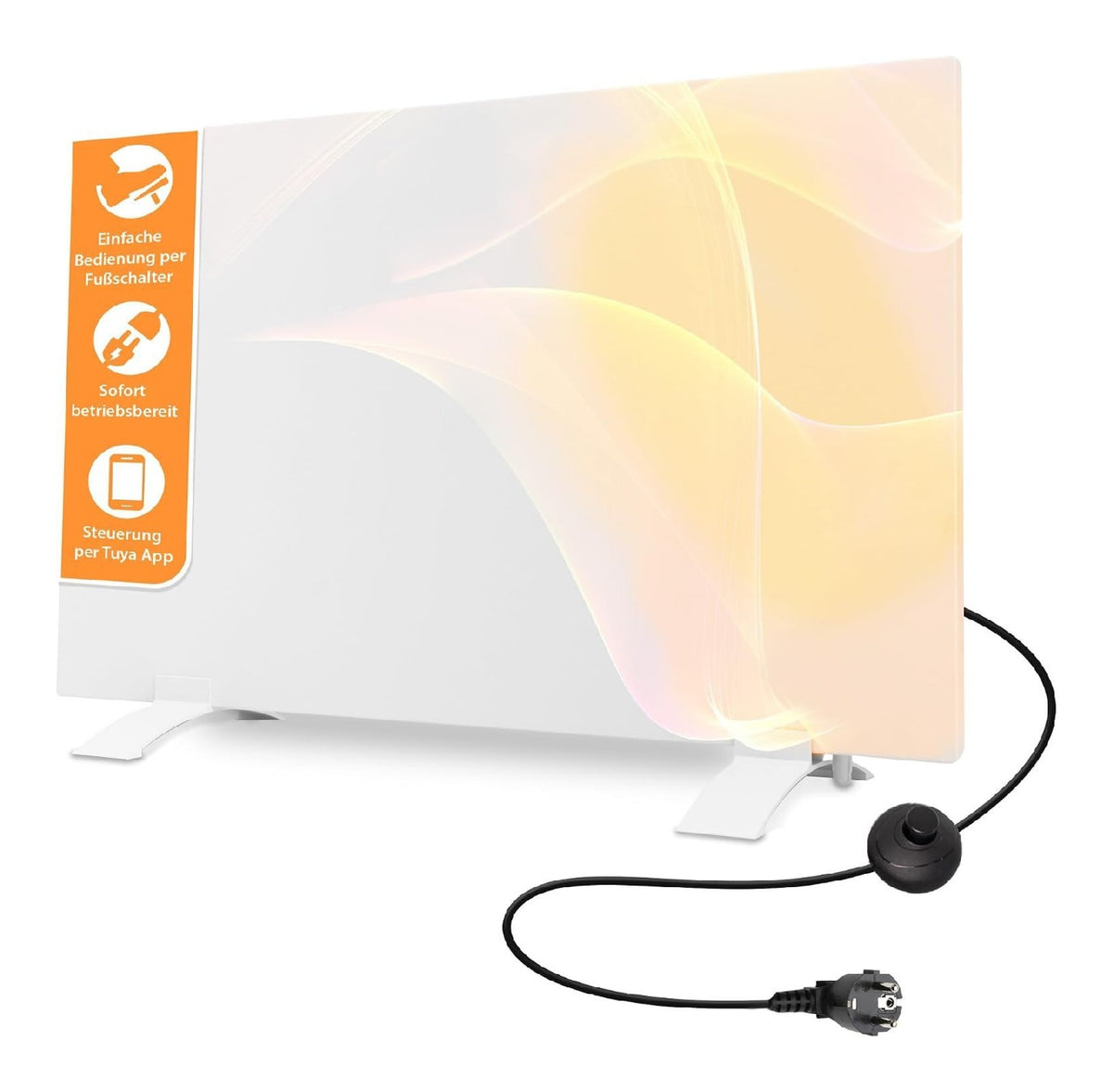 Chauffage infrarouge de bureau 220W sur pied avec controle WiFi