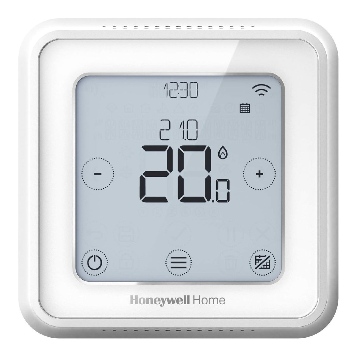 Thermostat intelligent WiFi tactile app economy energie multi-plateforme blanc