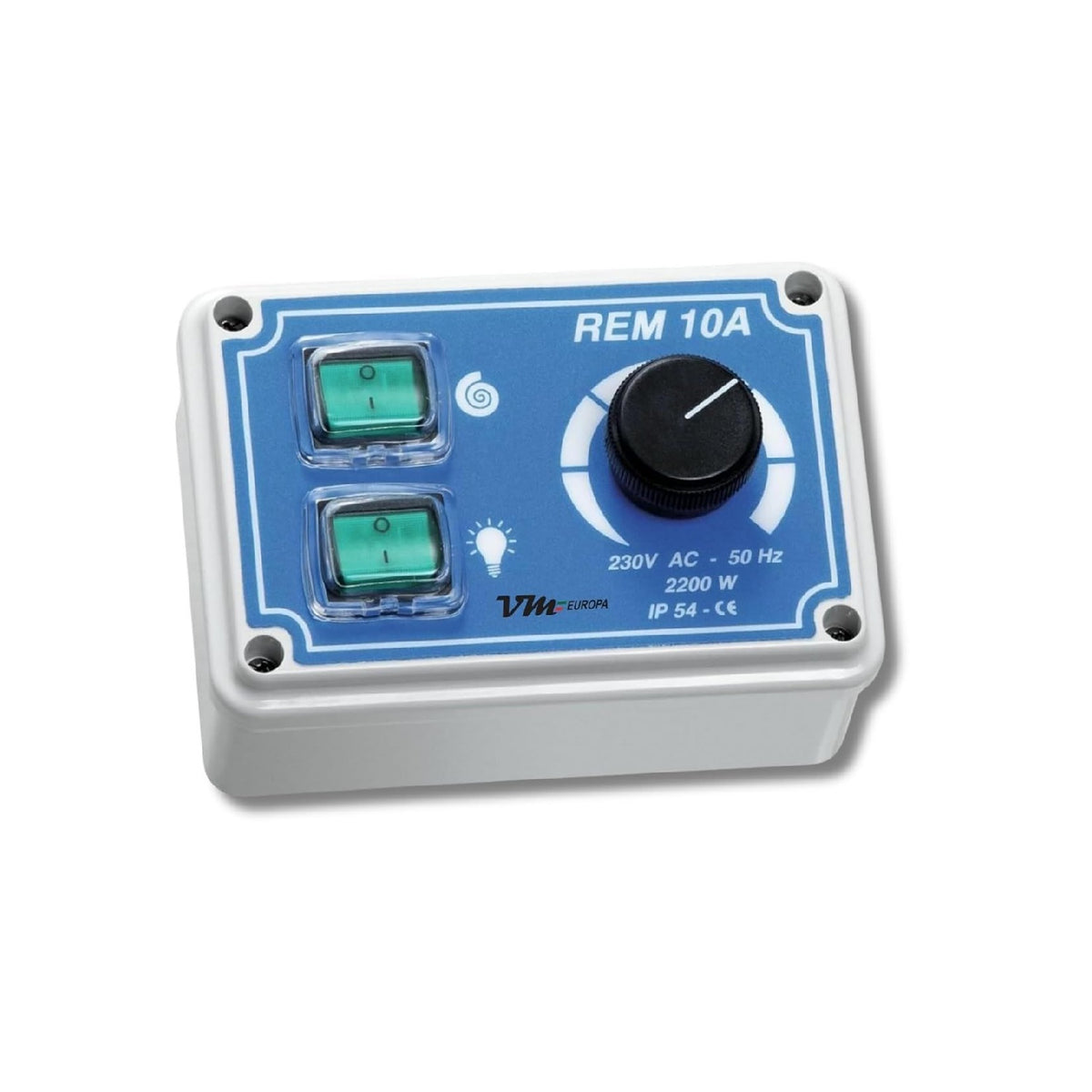 Regulateur vitesse 2200W IP54 mural hottes ventilateurs cuisine pro boitier plastique