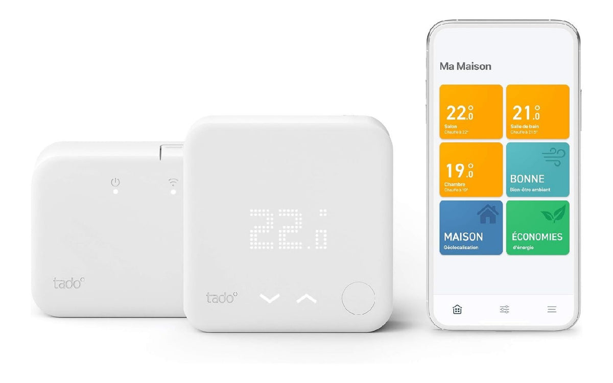 Kit demarrage thermostat intelligent sans fil chauffage application programmable