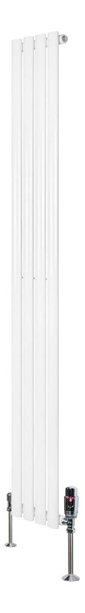 Radiateur colonne ovale horizontal 1800x360 mm acier carbone anthracite