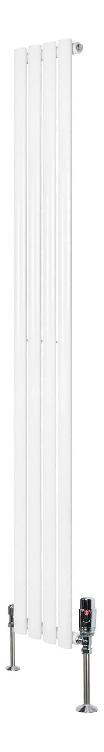 Radiateur colonne ovale horizontal 1800x360 mm acier carbone anthracite