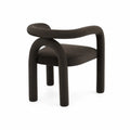 Silla de Terciopelo Marr¨®n con Estructu