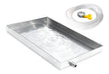 Bac double fonction recuperation eau rangement outils acier inoxydable 120x70cm