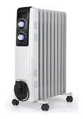 Radiateur bain d'huile 9 elements 2000W trois puissances mobile