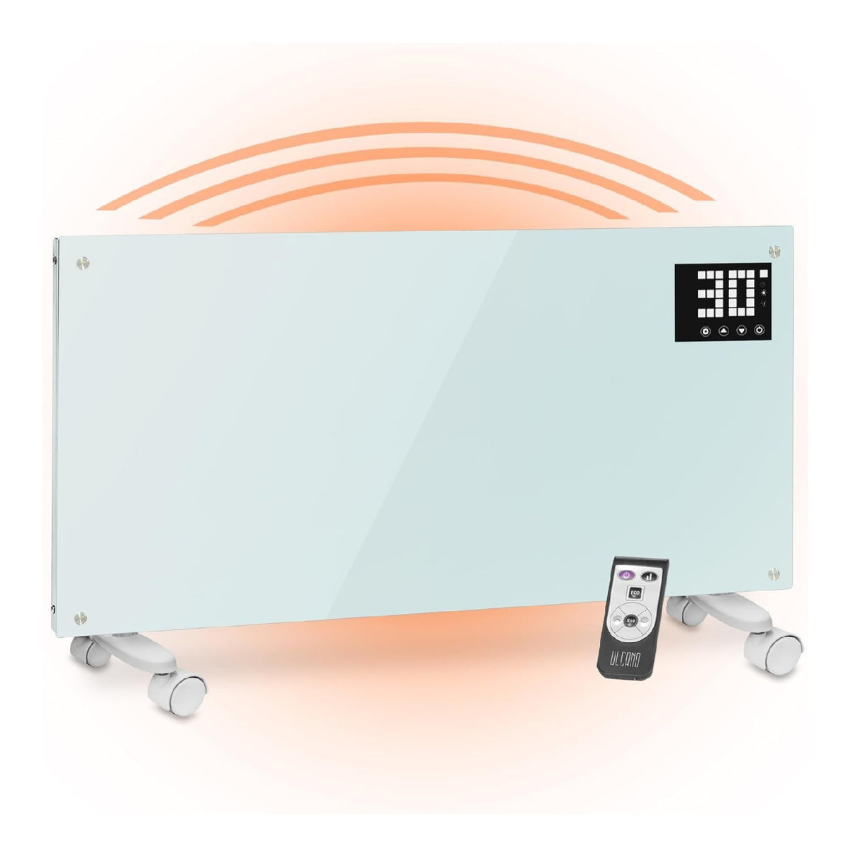 Convecteur verre 2000 W ECO 1000 W roues mural