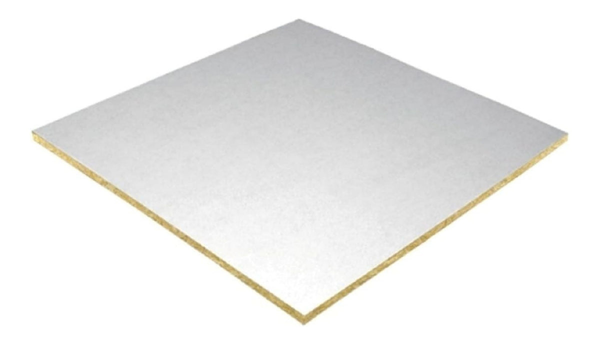 Lot 40 Panneaux Laine de Roche Blanc 60x60 cm 12 mm Faux Plafond T24 Angle Droit 14.4 m2