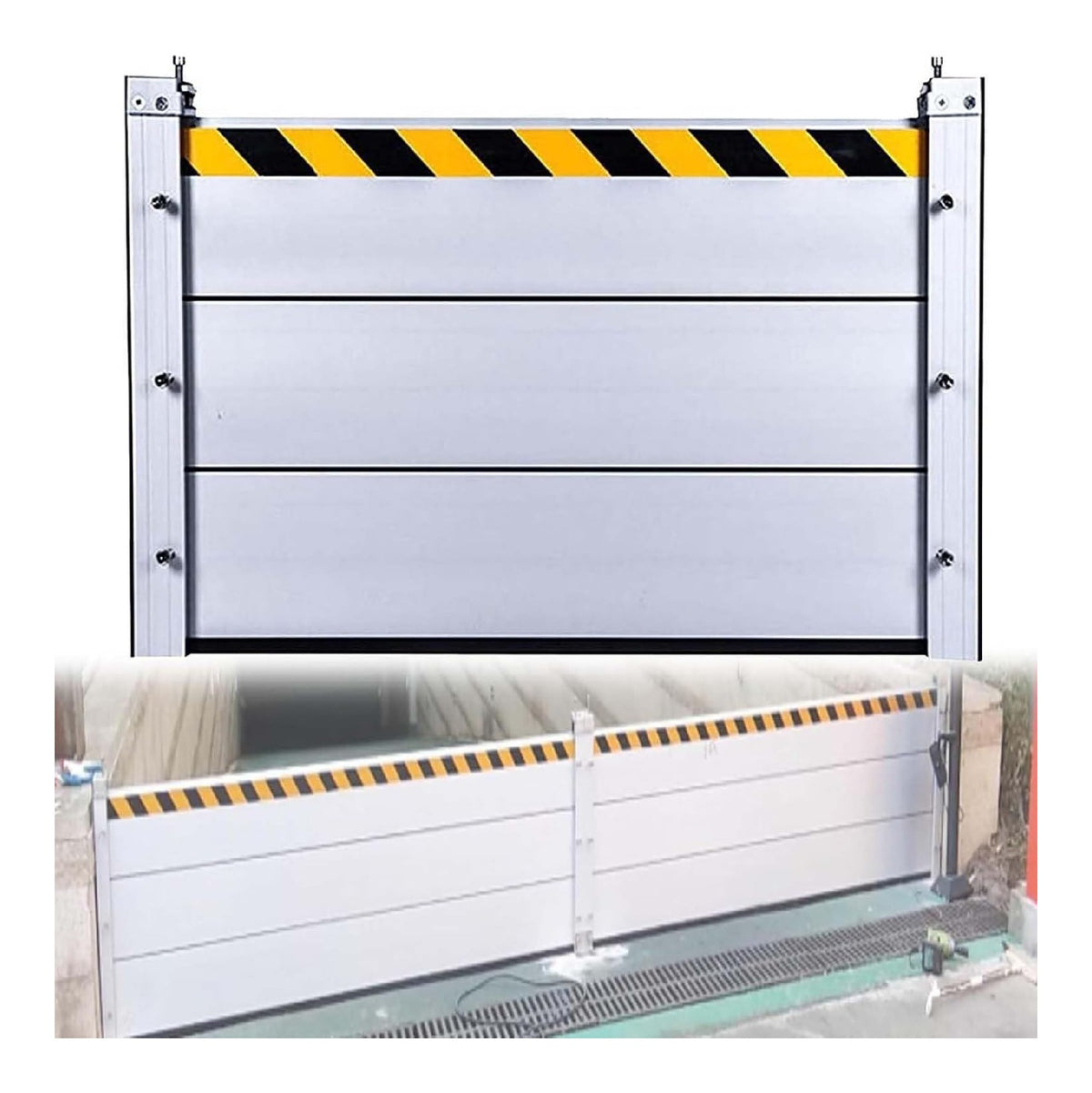 Barriere anti-inondation aluminium 90x60 cm reutilisable maison commerce etanche