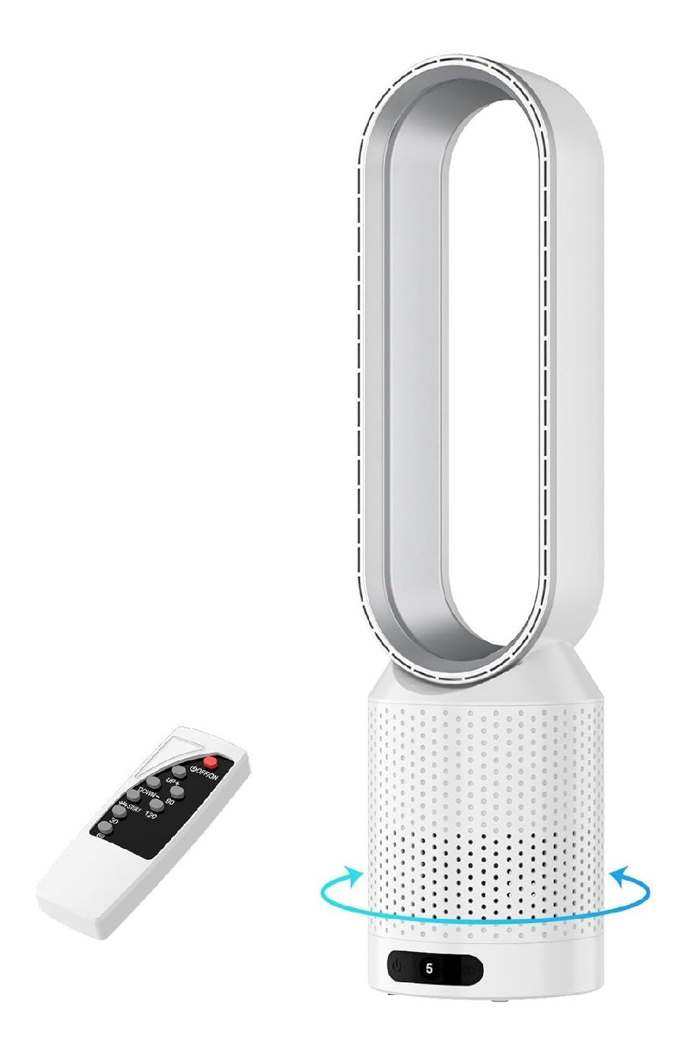 Ventilateur colonne sans pale 58 cm silencieux purification UV telecommande