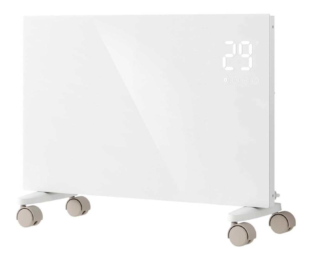 Convecteur verre 1500W 2-en-1 mobile mural tactile WiFi blanc