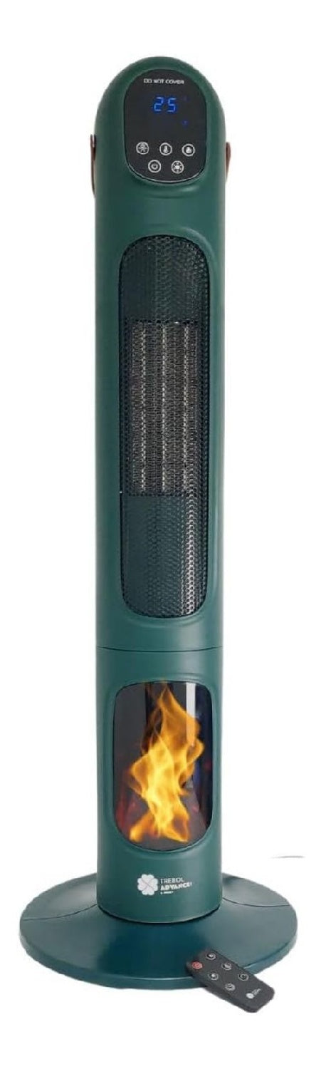 Chauffage tour ceramique 90 cm effet flamme oscillant