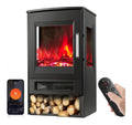 Cheminee murale Wi-Fi 1800 W flammes LED thermostat