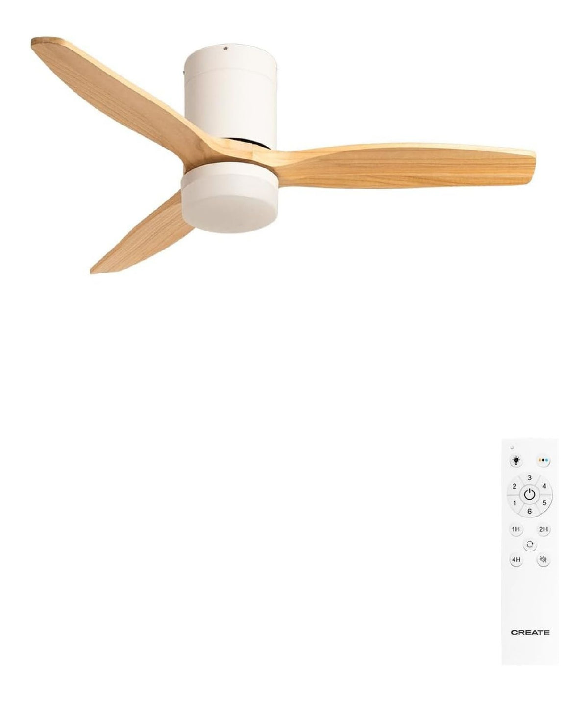 Ventilateur plafond silencieux 112 cm 6 vitesses LED 3 teintes telecommande