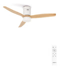 Ventilateur plafond 132 cm ABS lumiere LED 3 teintes 6 vitesses double hauteur
