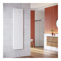 Radiateur tube vertical blanc 1800x472 mm double rangee 1492W