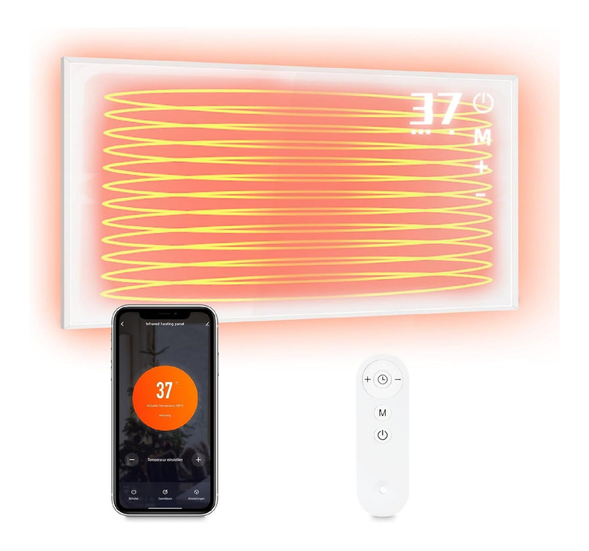Panneau infrarouge carbone 450 W mural securite