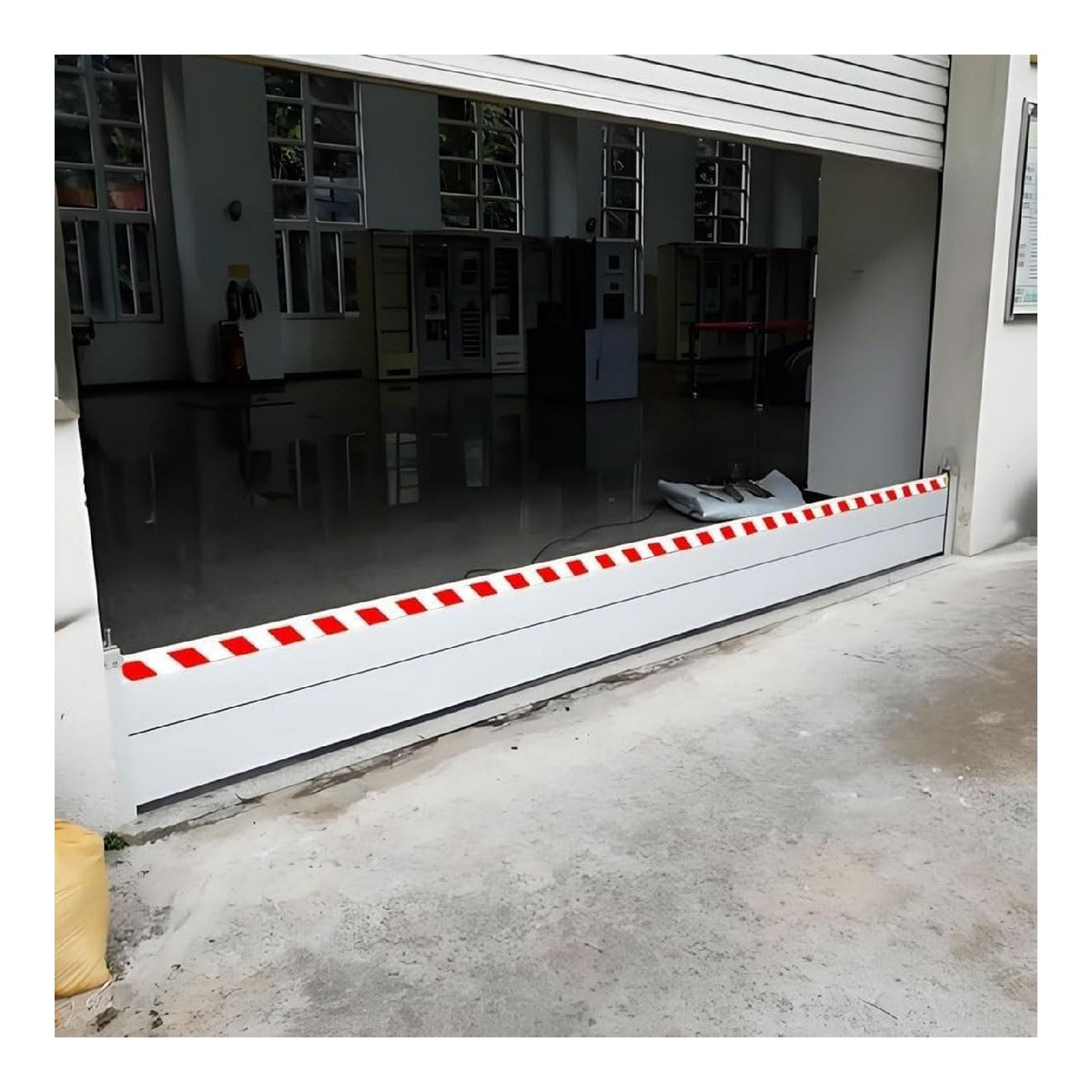 Barriere anti-inondation aluminium 240x40 cm reutilisable mur anti-crue garage