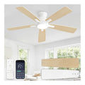 Ventilateur plafond 117 cm pales reversibles LED 3000K-6000K 6 vitesses telecommande