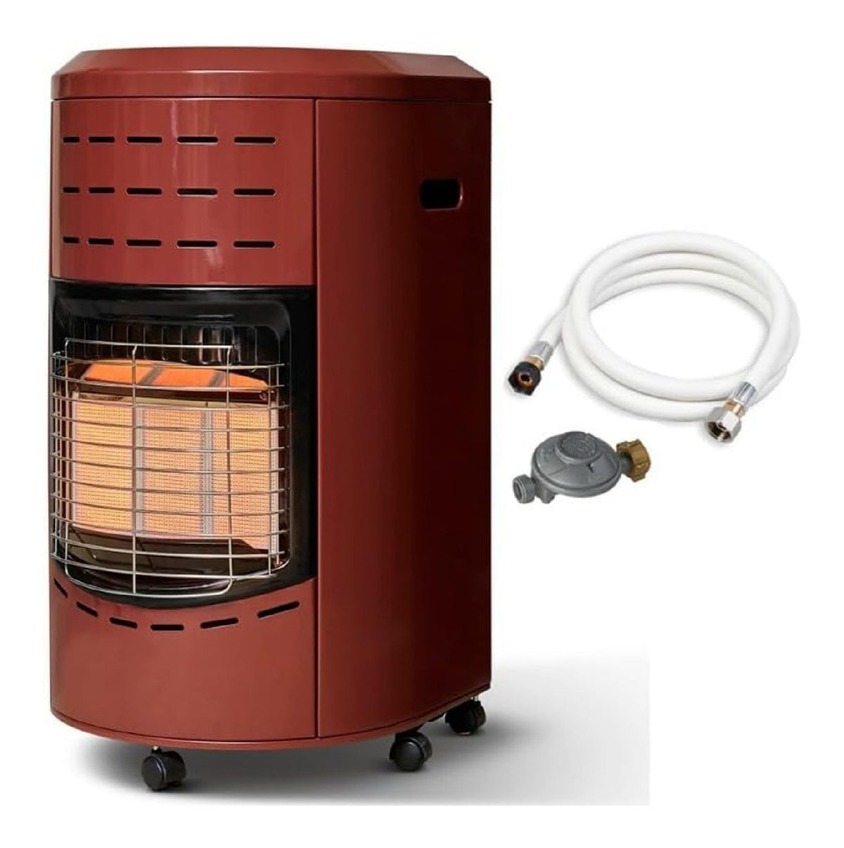 Poele gaz infrarouge 4200W ceramique 3 puissances 40m2 pret a brancher