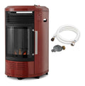 Poele gaz Infrableu rouge brique 6 positions ambiance cheminee 40m2