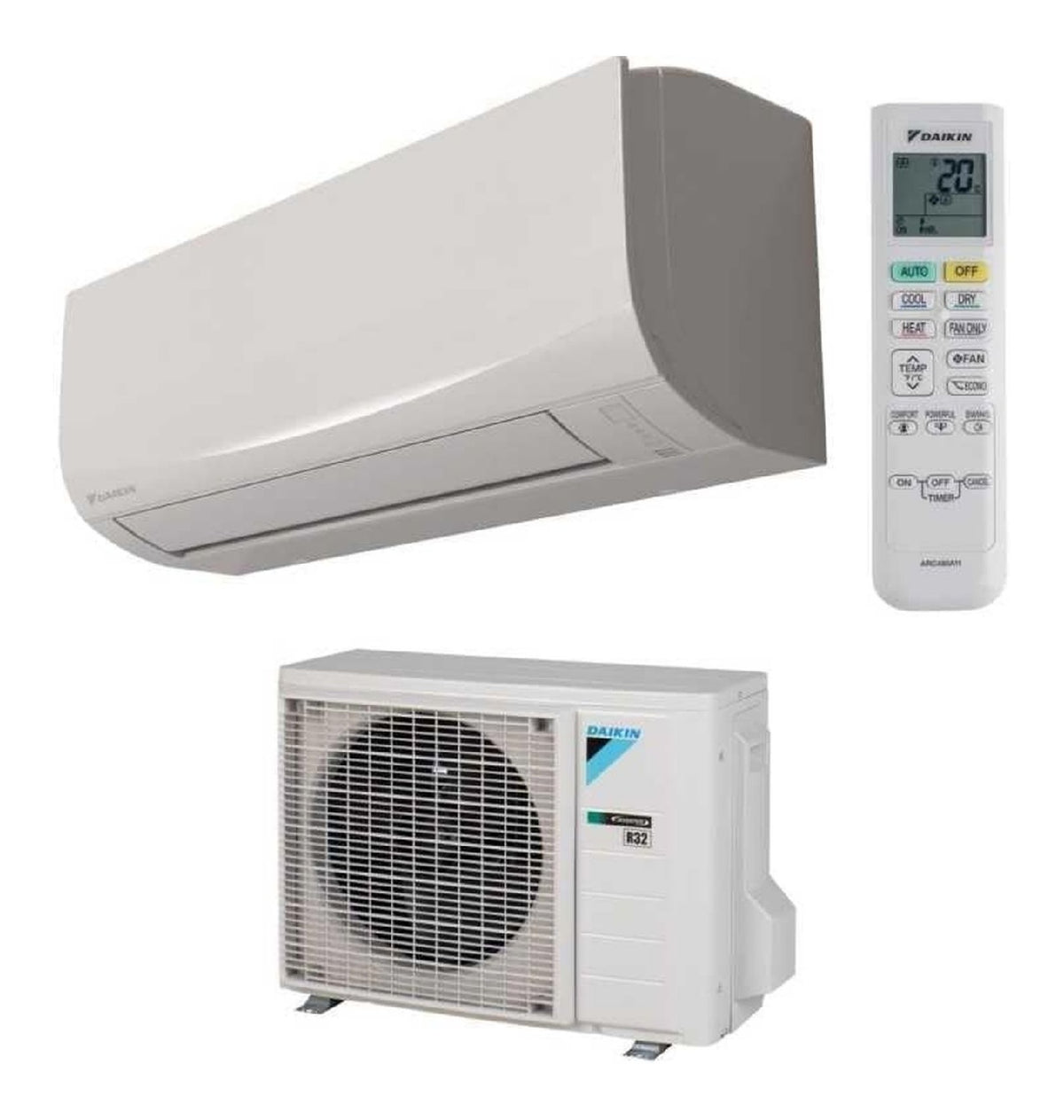 Climatiseur Monosplit Inverter 12000 BTU Pompe a Chaleur R32 Wi-Fi Classe A/A 20 dBA