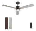Ventilateur plafond 132 cm gris LED dimmable 6 vitesses telecommande 35 dB ete hiver