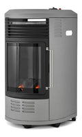 Poele gaz Infrableu gris 6 positions thermostat flammes cheminee 40m2