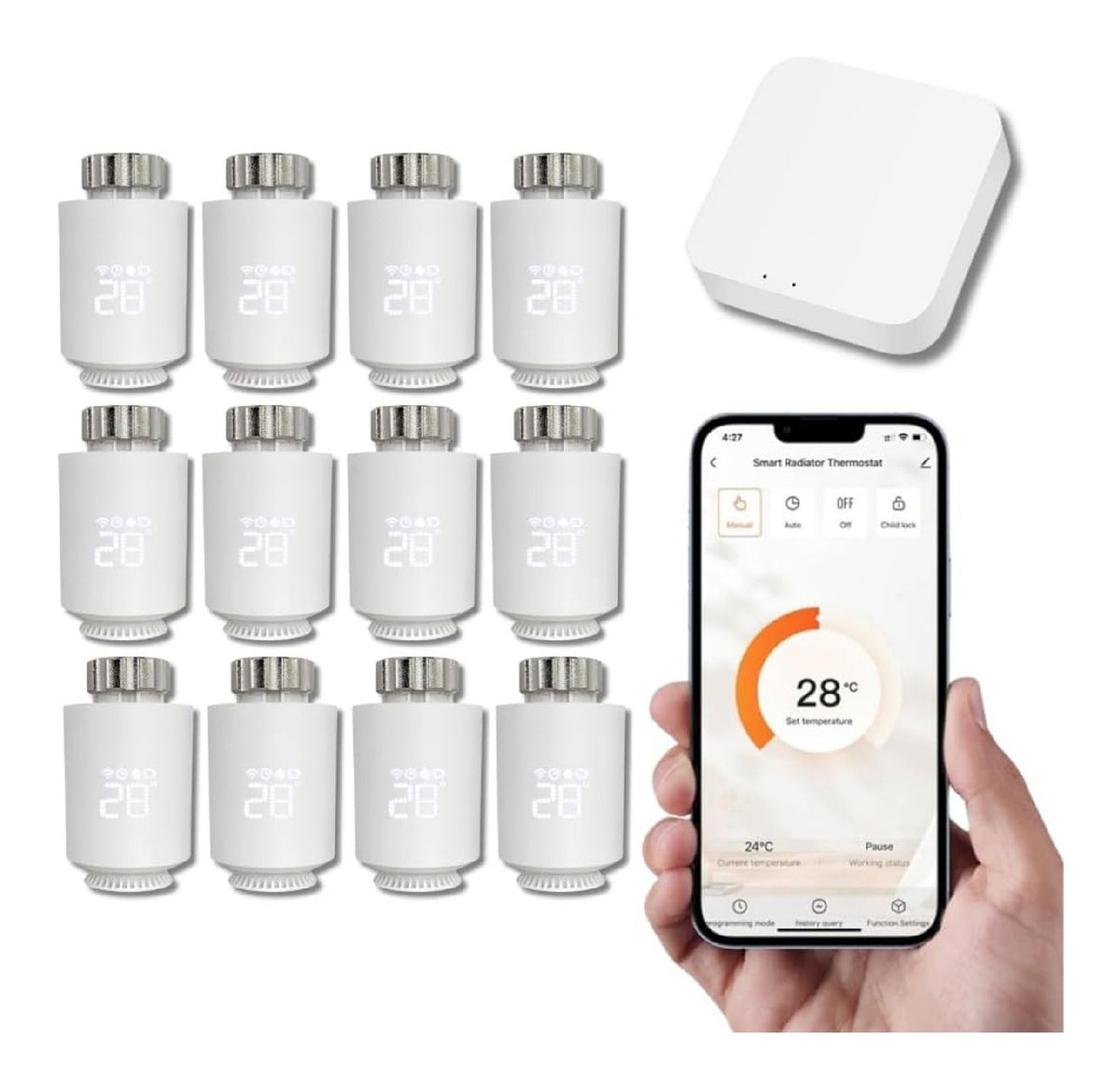 Tete thermostatique intelligente radiateur appli programmable detection fenetre