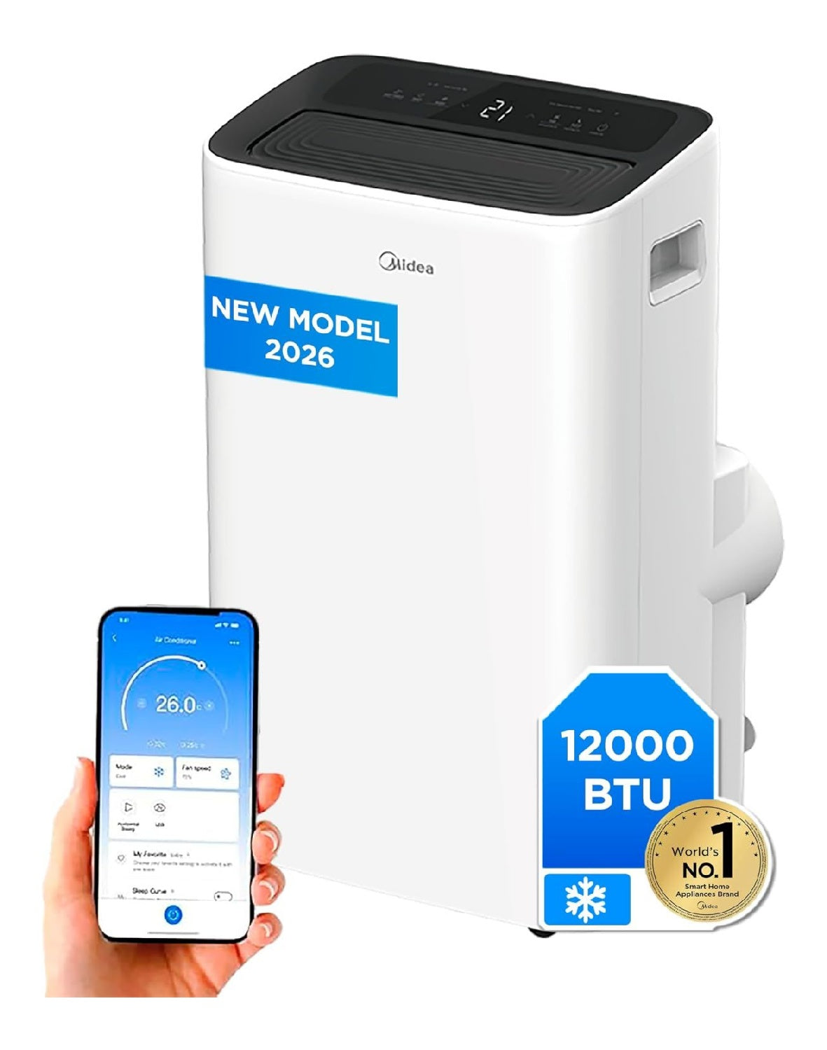 Climatiseur Mobile Silencieux 12000 BTU 4 Modes avec Controle Application et Telecommande