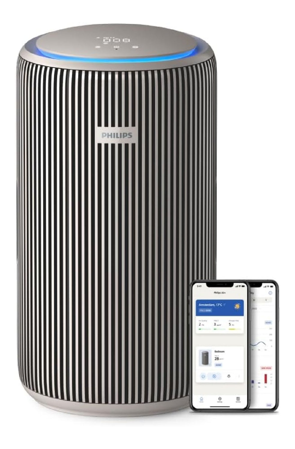 Purificateur air connecte filtration HEPA triple couche silencieux 130m2