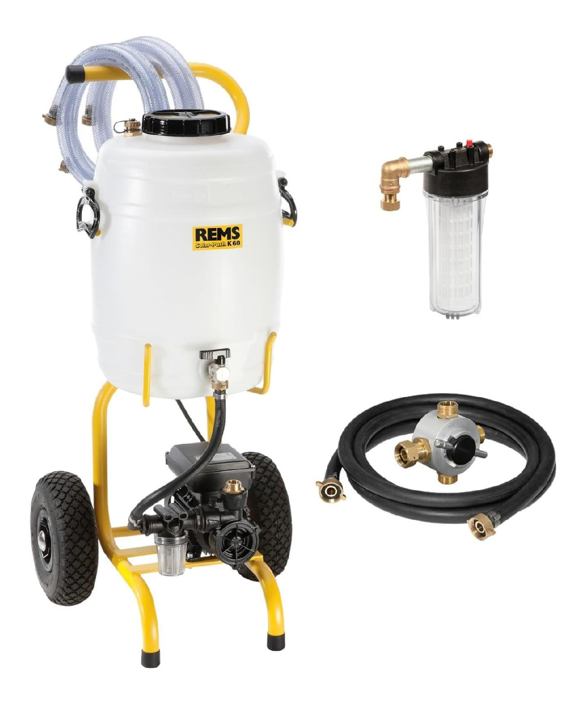 Station de remplissage et rincage solaire avec pompe injecteur