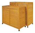 Caisson cache climatiseur exterieur bois pin miel attenuation bruit montage rapide