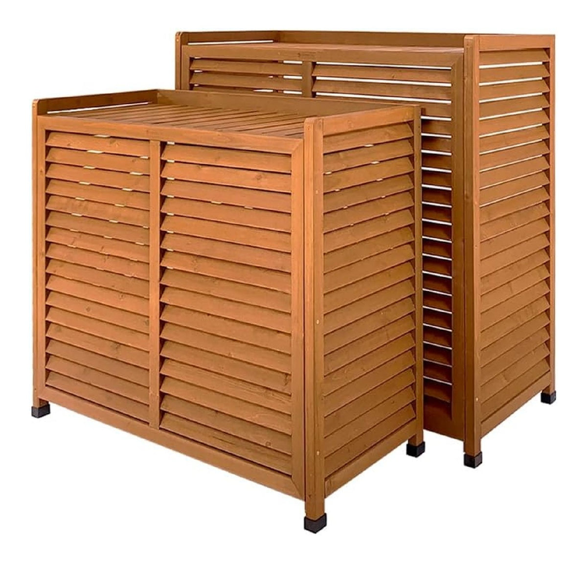 Caisson cache climatiseur bois pin naturel protection exterieure attenue bruit