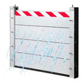 Barriere anti-inondation aluminium 112x20 cm bande reflexion rouge blanche reutilisable