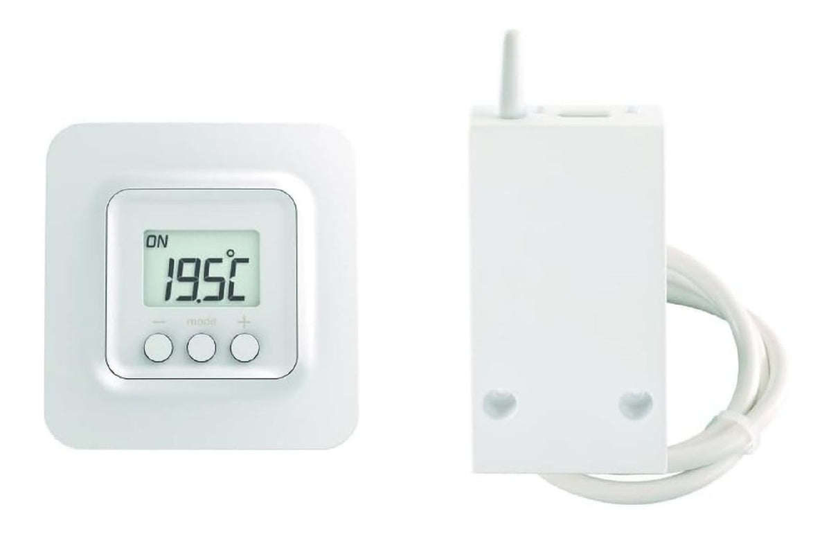 Thermostat Radio Connecte 8 Zones Chauffage Climatisation Ecran Retro-eclaire Compatible Box Domotique