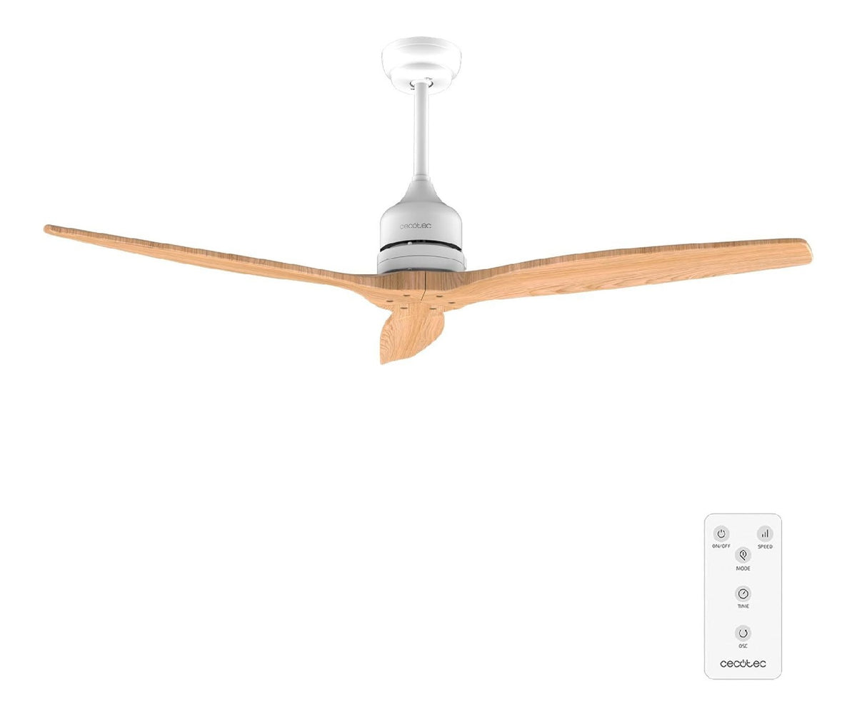Ventilateur plafond 132 cm 40W telecommande 6 vitesses ete hiver hauteur ajustable
