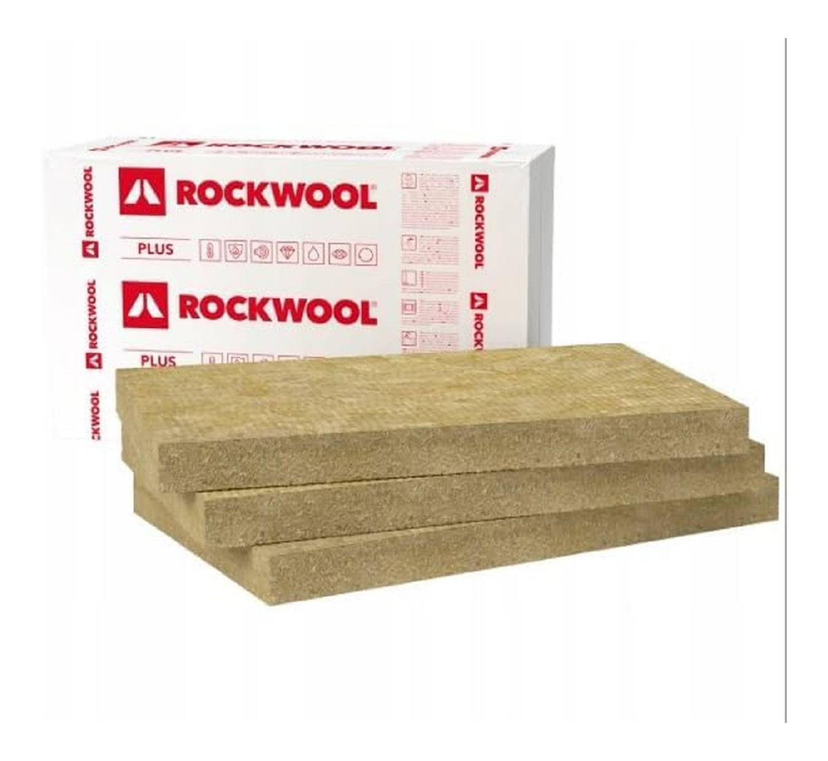 Lot 15 Panneaux Laine de Roche Rigide 1200x600x50 mm 10.8 m2 Classe Feu A2 Compression 70 kPa