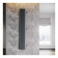 Radiateur tube vertical anthracite 1800x236 mm double rangee