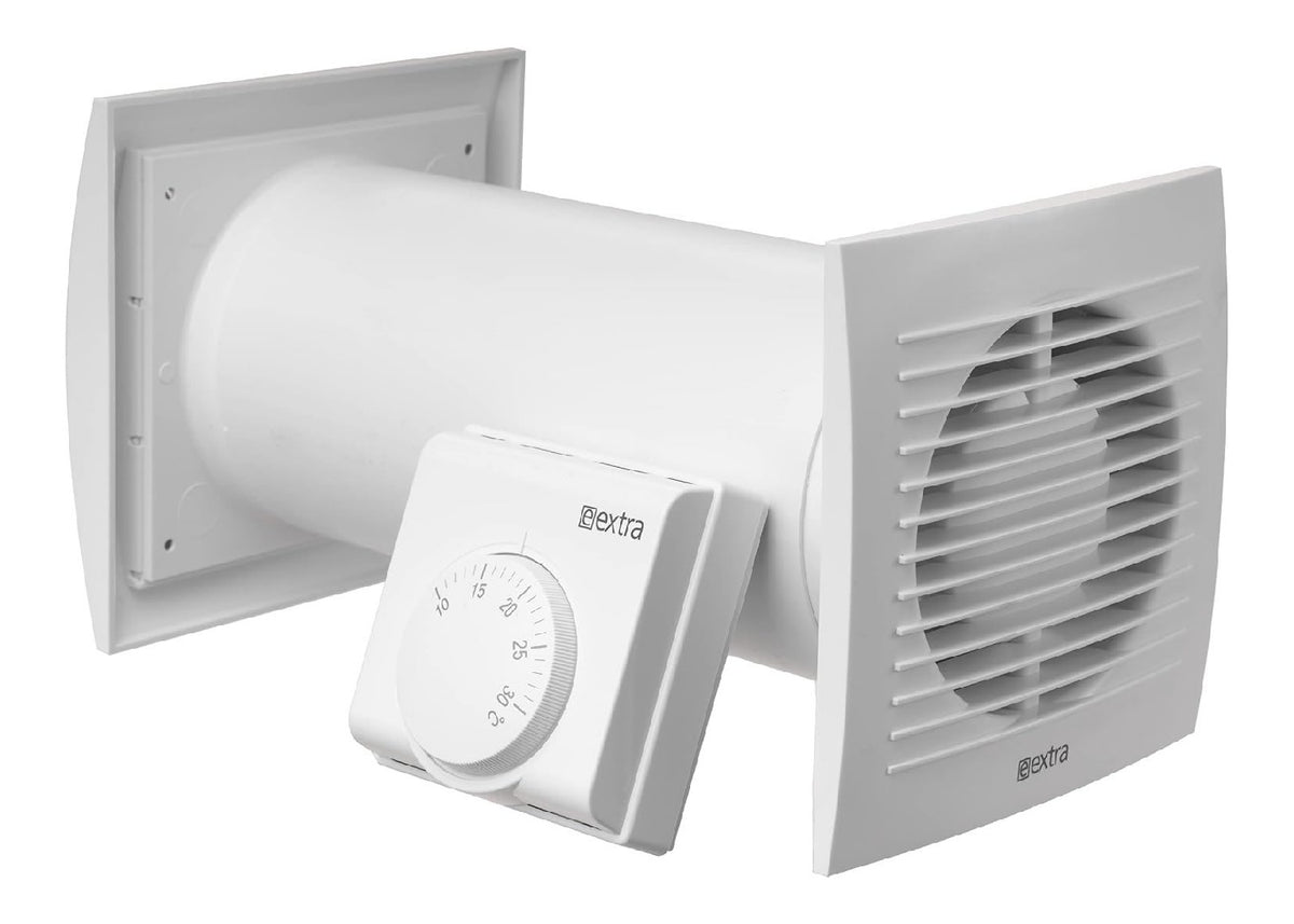 Repartiteur air chaud mural 125mm avec thermostat et clapet anti-retour