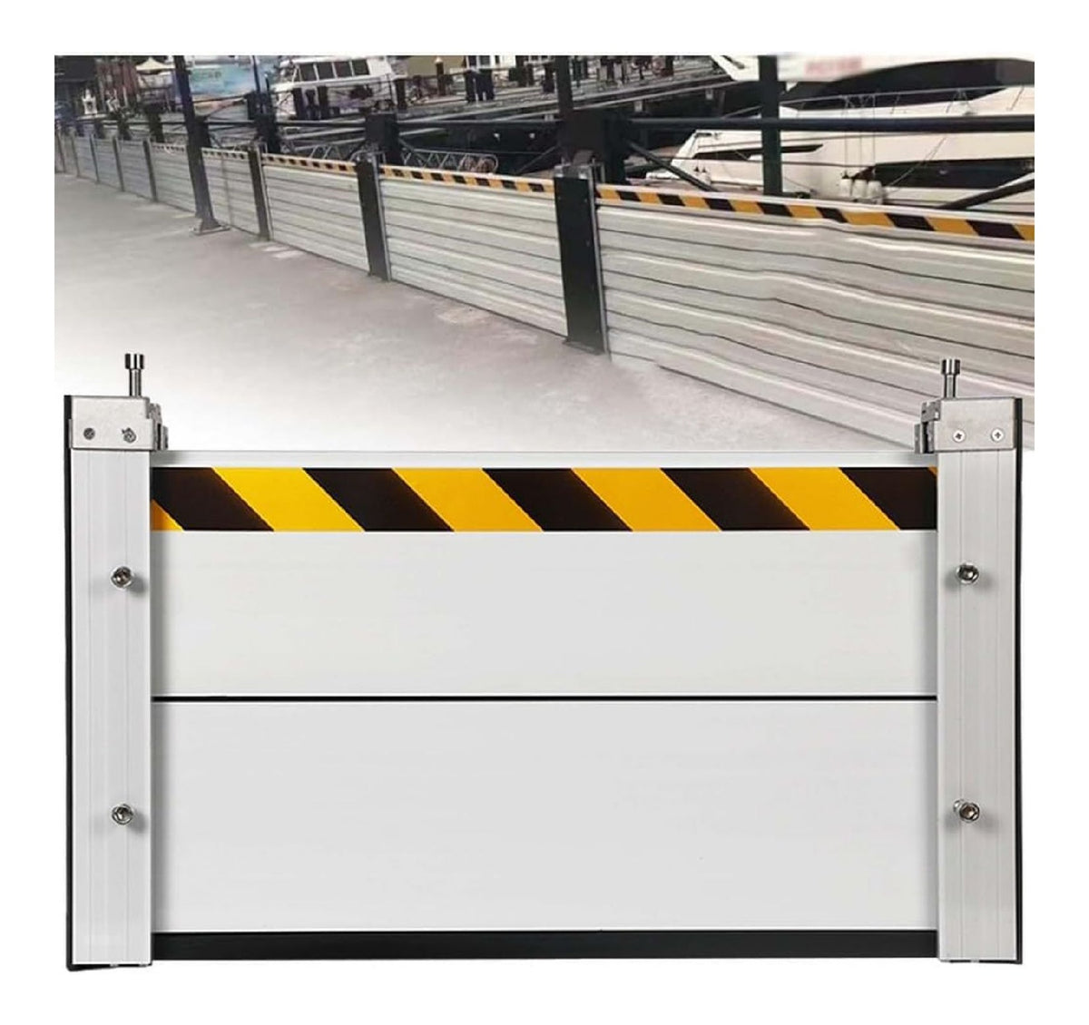 Barriere anti-inondation aluminium 100x40 cm etanche garage portail deflecteur