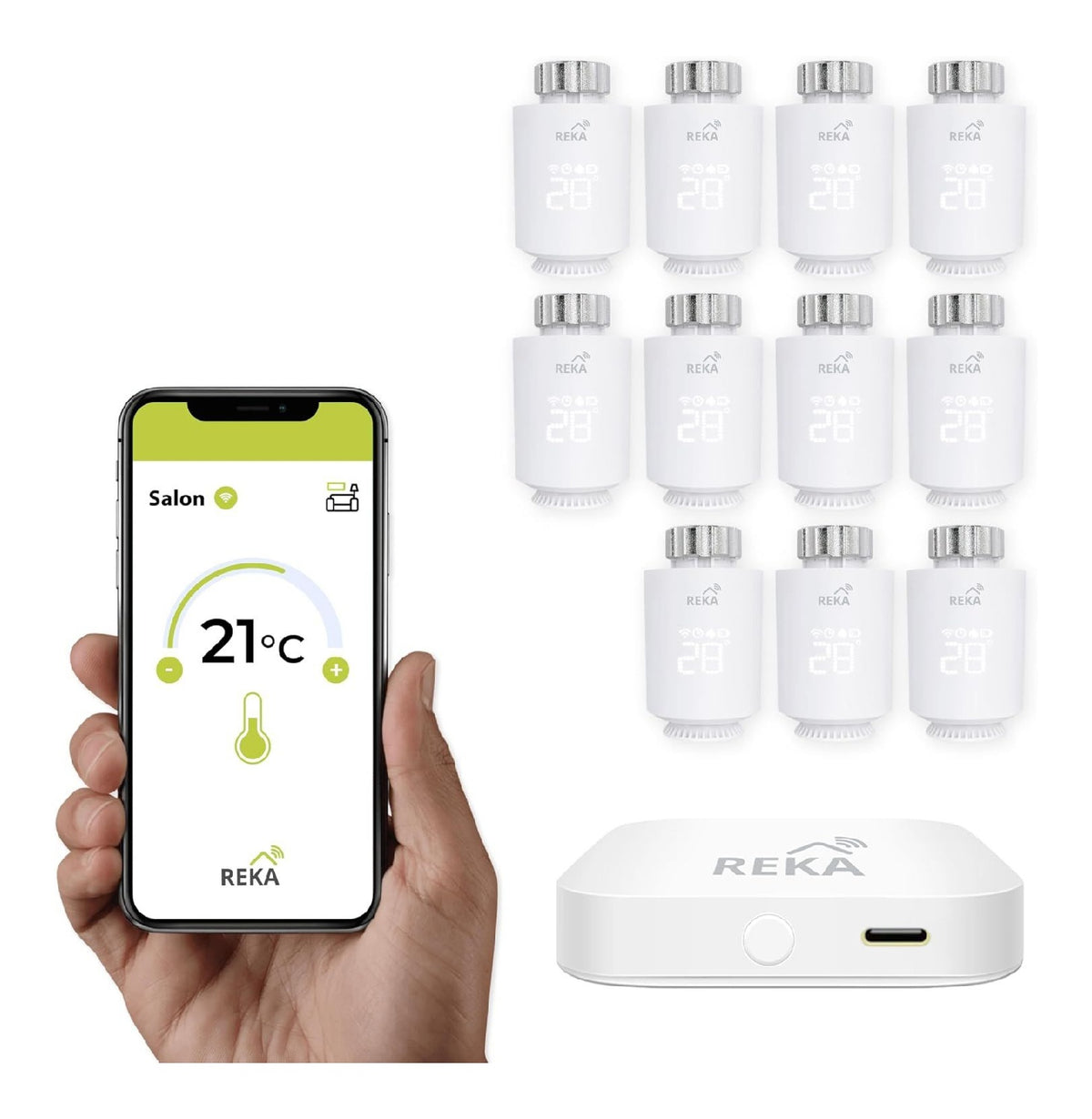 Tete thermostatique connectee radiateur appli programmable detection fenetre ouverte