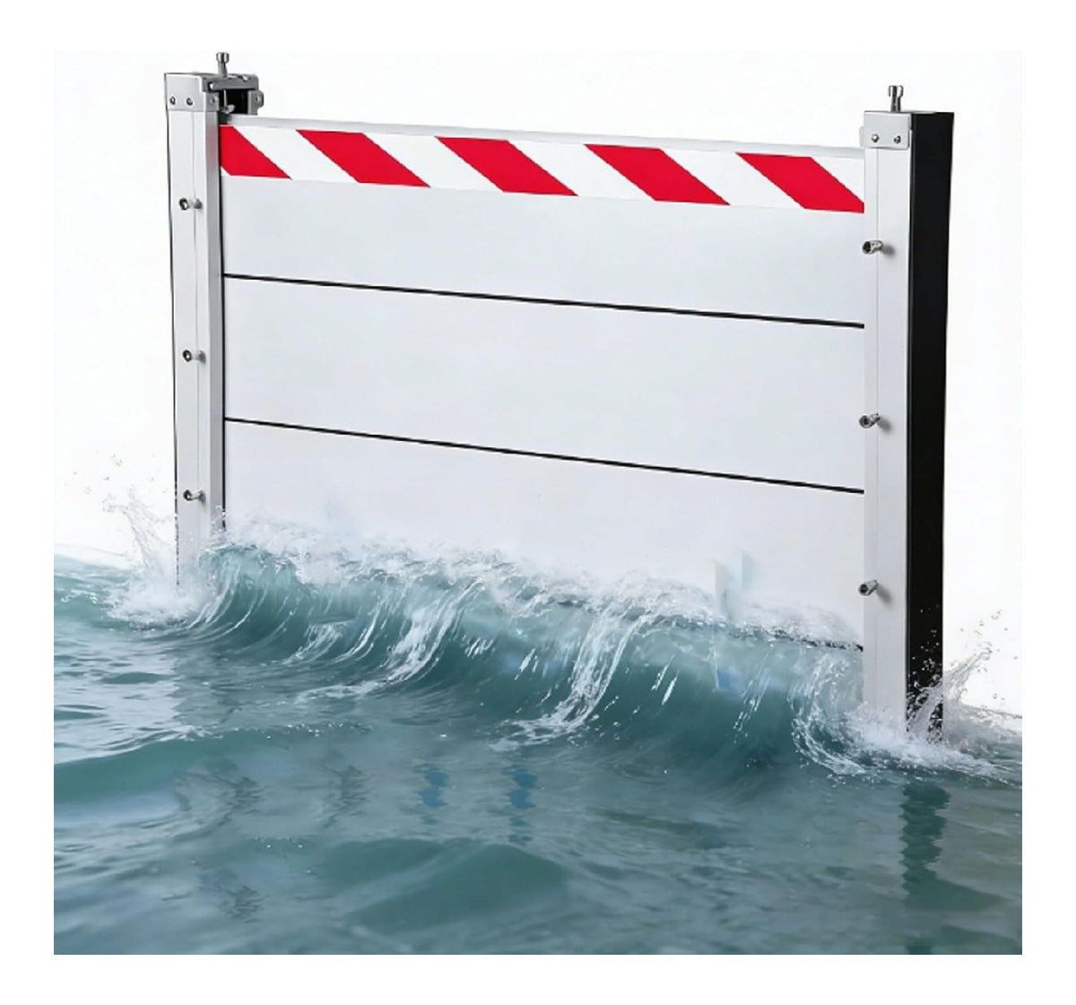 Barriere anti-inondation aluminium 90x40 cm mobile etanche garage reutilisable