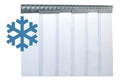 Rideau lames PVC transparentes 200 mm refrigeration -25C montage rapide inox