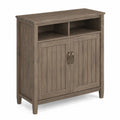 Aparador de Madera Maciza Marr¨®n con Compartimento