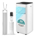 Climatiseur Mobile 9000 BTU 2.64 kW 3 en 1 jusqu'a 28 m2 Dehumidification 1.2 L/h Kit Fenetre