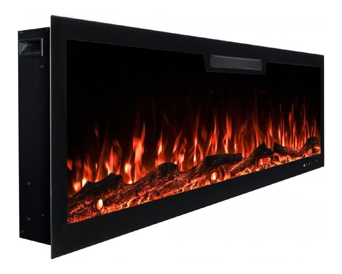 Cheminee murale LED 153 cm audio integre commande vocale