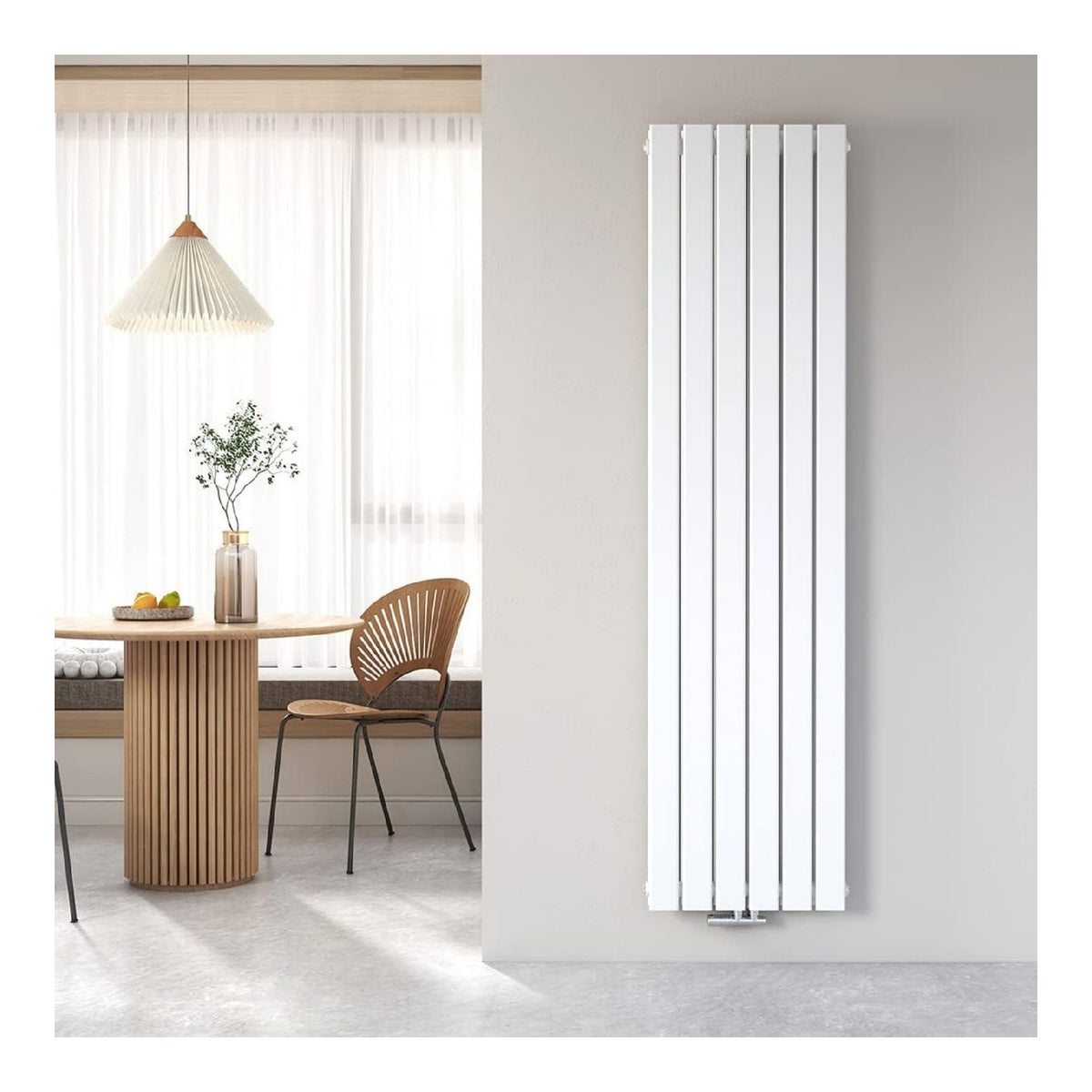 Radiateur plat horizontal blanc 1800x460 mm double panneau